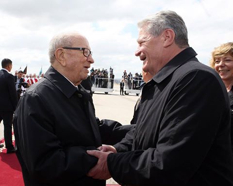 قائد السبسي يستقبل رئيس جمهورية ألمانيا 